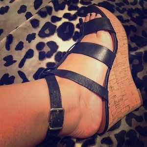 Franco Sarto Wedge Heel Sandal - Size 8